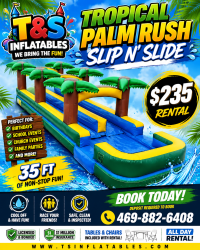 Tropical Palm Rush Slip N Slide